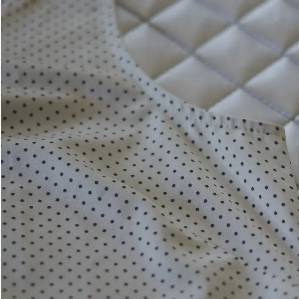 Maddie Eden Ruth White Polka Dot V-Neck Sleeveless Blouse Women's Large - Picture 8 of 9